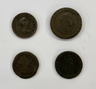 Georgian Copper Coins, 1797 Cartwheel Twopence, Laureate and draped bust right, rev. Seated figure