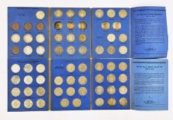 Two Whitman folders of half crowns from 1911-1967, a total of 62 half crowns, note: 1911,1912,