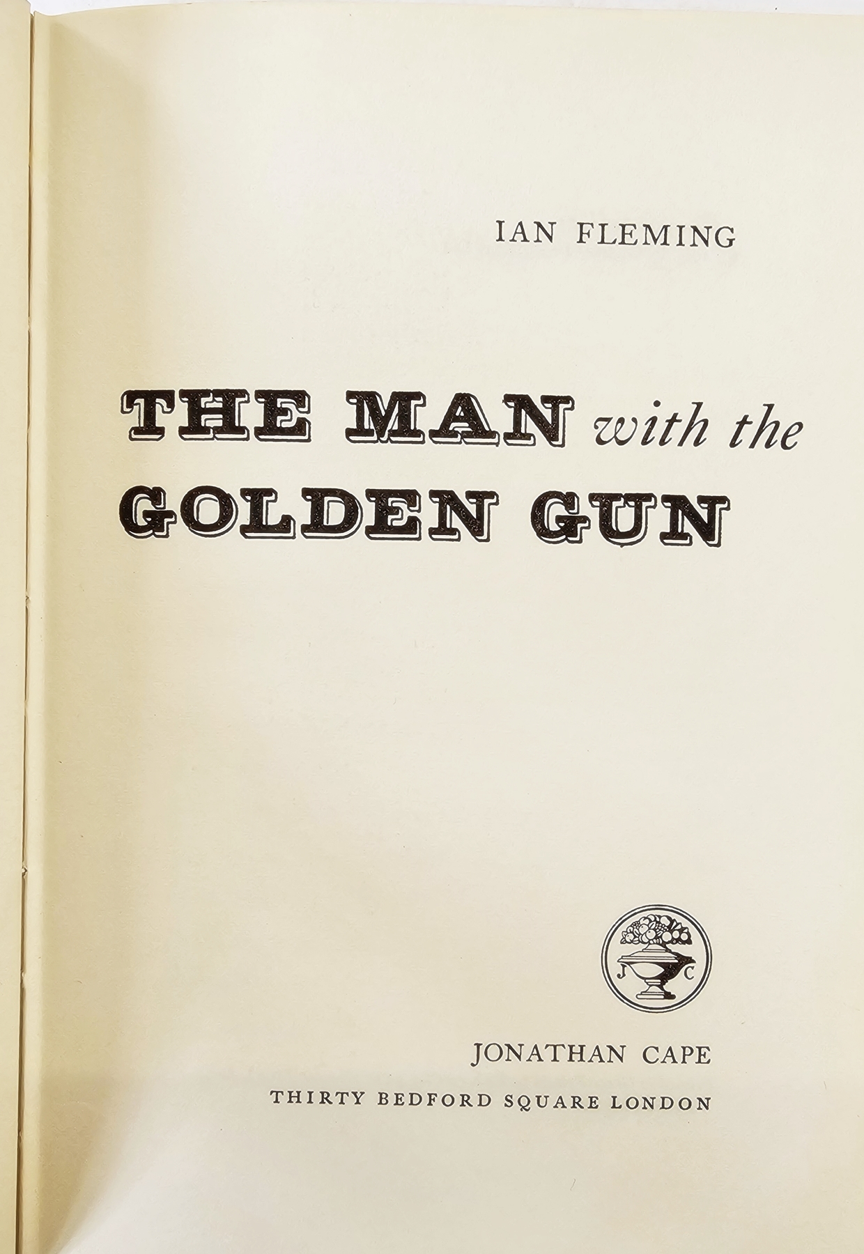 Fleming, Ian "The Man with the Golden Gun", Jonathan Cape 1965, decorated ep, black cloth, gilt - Image 9 of 10