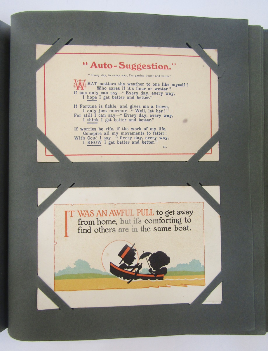 Two albums of postcards to include Black Cats, greetings cards, topographical and portrait, and - Image 3 of 15