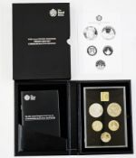 Royal Mint Proof Set, 2015 The Commemorative Edition, consisting of 5 coins, £5 coins of Churchill &