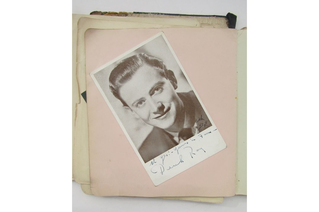 Autograph album of signed photographs and signatures, mainly 1940's bands - Image 17 of 20