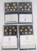 Royal Mint Proof Sets (4) 1983, 1984, 1990 & 1989, sets do not have outer casing, certificates