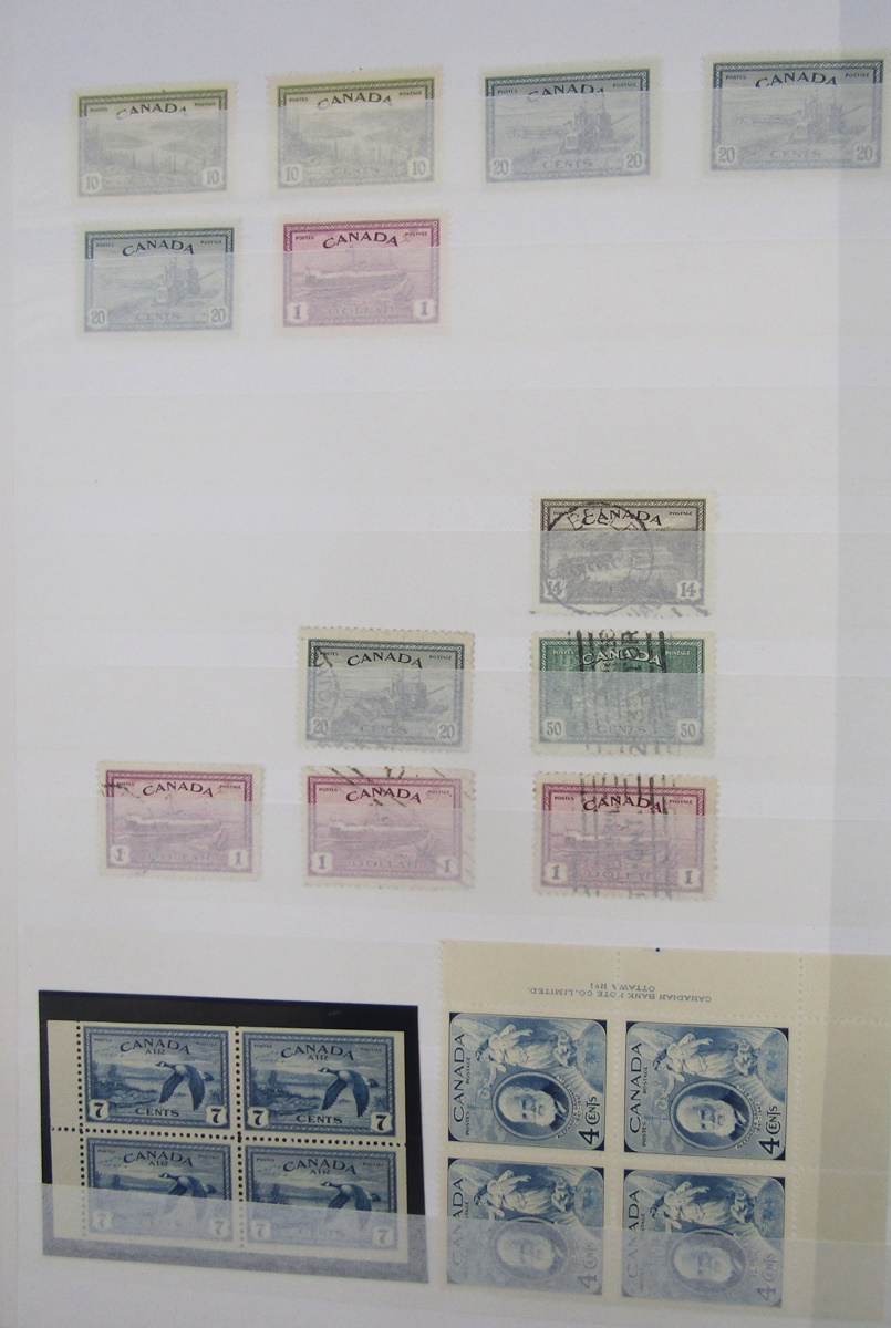 Canada stamps: QV-QEII issues in album, stockbook, and sleeve of definitives, commemoratives, - Image 7 of 9