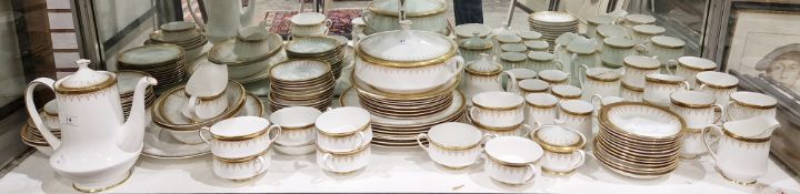 Paragon bone china 'Athena' pattern part dinner, tea and coffee service, black marks, with gilt