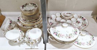 Wedgwood bone china 'Hathaway Rose' pattern part dinner service, printed marks, pattern no.R4317,