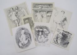 Gilbert Spencer RA (1892-1979) Collection of self-designed Christmas cards sent from the artist