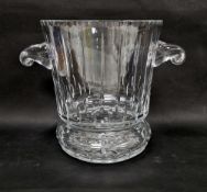 A Cristalleries de Lorraine limited edition tapering cylindrical two-handled ice bucket, etched