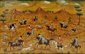 Indian school Oil on panel 