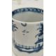 Lowestoft porcelain blue and white coffee can, circa 1765-75, painted with a house in landscape - Image 11 of 13