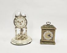 Mid-century Elliott bracket clock retailed by Mappin & Webb, in green onyx case with gilt metal