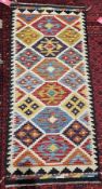 Chobi kilim hand knotted woollen runner, 149cm x 69cm