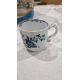 Lowestoft porcelain blue and white coffee can, circa 1765-75, painted with a house in landscape - Image 7 of 13