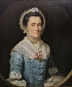 John Astley (1724-1787) Oil on canvas (relined) Half-length portrait of Martha Owen (1713-1792)