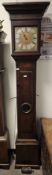 Late 17th/early 18th century slender 30-hour oak longcase clock with single hand, 11
