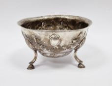 Irish silver sugar bowl, Dublin hallmark, lacking date letter but probably late 18th century,