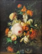 20th century school Oil on board Still life of flowers, unsigned, framed, 38cm x 30cm Property of