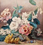 Mary Margetts (1841-1886) Watercolour on paper Still life of flowers, signed lower right, framed and