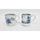 Lowestoft porcelain blue and white coffee can, circa 1765-75, painted with a house in landscape - Image 1 of 13