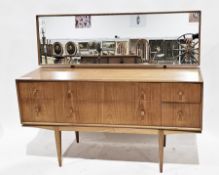 Mid century retro teak sideboard/dressing table by McIntosh, comprising a rectangular mirrored
