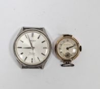 Gent's Seiko automatic Seahorse wristwatch, the silver dial with raised silver baton hour markers,