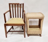 Mid century retro teak elbow dining chair in the manner of Gordon Russell, 54cm wide x 88cm high and