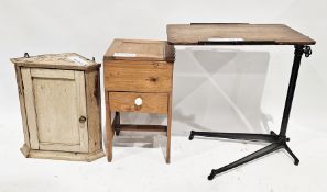 LOT WITHDRAWN; Victorian oak and cast iron adjustable reading table, 65cm long, a small 19th century