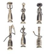 Five Palestinian bronze miniature figures by Hans Teppich together with another similar figure