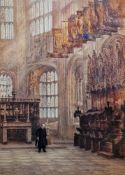 Samuel John Hodson (1836-1908) Watercolour on paper The interior of the Chapel of Henry VII,