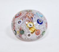 Dated Baccarat spaced millefiori scrambled paperweight, with cane dated 1848 below B, centred by a