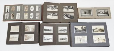 Collection of fifteen albums of black and white photographs, mostly dating around the early 20th