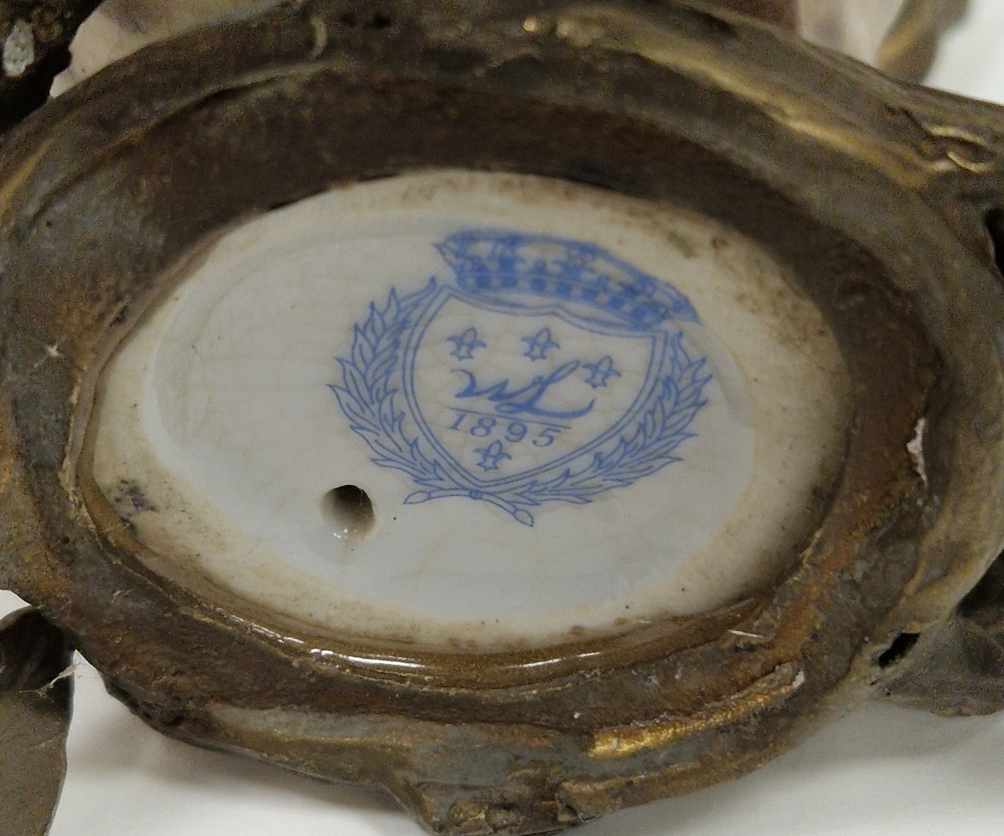 Group of 19th century English and Continental flower-encrusted porcelain, including: a - Image 2 of 8