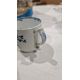 Lowestoft porcelain blue and white coffee can, circa 1765-75, painted with a house in landscape - Image 8 of 13
