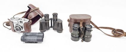 Set of military ' Ross of London ' stereo prism power-6 binoculars stamped with a crows-foot