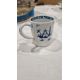 Lowestoft porcelain blue and white coffee can, circa 1765-75, painted with a house in landscape - Image 3 of 13