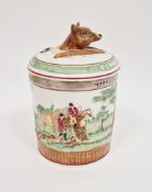 Wedgwood 'Tally Ho' silver-mounted jar and cover, circa 1900, printed and impressed marks, including