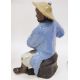 Two ceramic figures of Chinese figures, possibly fishermen (lacking rods) (2)  Condition Report - Image 4 of 11