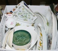 Quantity of ceramics to include a Royal Worcester Astley serving plate, a Coalport The Caughley Mask