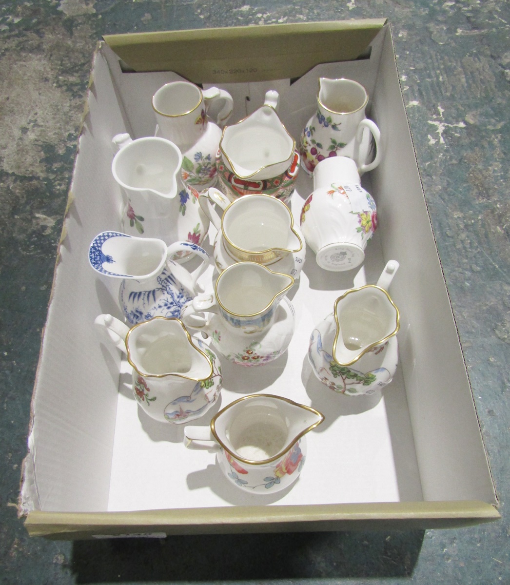Collection of 11 contemporary Royal Worcester porcelain jugs, being replicas of antique jugs,