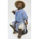Two ceramic figures of Chinese figures, possibly fishermen (lacking rods) (2)  Condition Report - Image 2 of 11