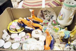 Various ceramics to include late 19th/early 20th century lidded serving dishes and others, a ceramic