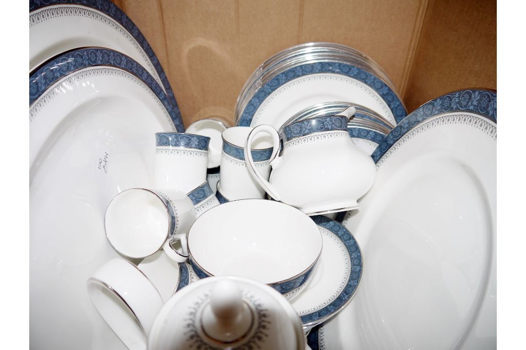 Royal Doulton 'Sherbrook' part dinner service to include dinner plates, side plates, coffee cans,