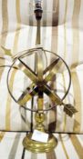 Table lamp in the form of an armillary sphere