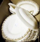 Myott 'Elaine' part service, a Cauldon part service with blue dragons printed on a pale blue