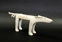 Stephanie Cunningham stoneware model, dog in the wind, 8cm high x 21cm long (the tail has now