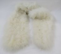 A white swansdown vintage stole