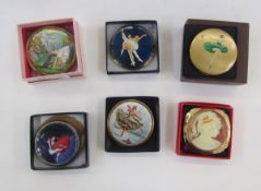 Six various vintage Stratton compacts ballerinas, one is possibly Frederic Franklin and Alexandra
