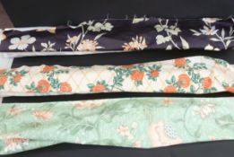 Three bolts of furnishing fabric to include 'Madam Butterfly' by Jonelle, Parkertex fabric and a