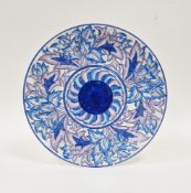 Charlotte Rhead for Crown Ducal, circa 1930s Art Deco pottery hand painted charger/wall plate in the
