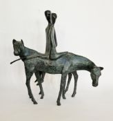 Terence Coventry (1938-2017) bronze “Riders” 1989 (5 of 7), 66cm high x 63cm wide, with Gallery